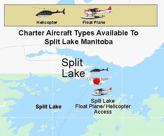 Split Lake airport runway and apron area